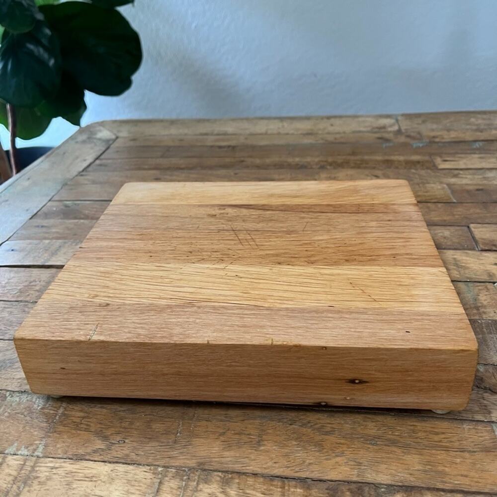 Hellerware 10.5" Footed Cheese Board Cutting Wooden Serving Tray